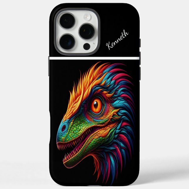 Coques Case-Mate iPhone Le regard du Raptor Arc-en-ciel (Verso)