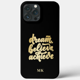 Case-Mate iPhone Case Le rêve de l'or moderne croire atteindre la motiva