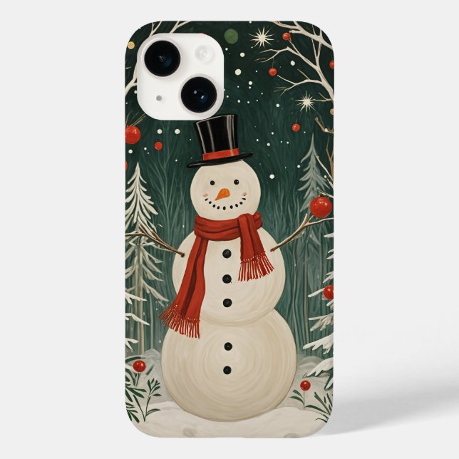Coques Case-Mate iPhone Le rêve hivernal de Snowman (Verso)
