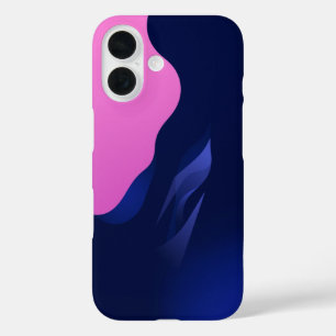 Coque Pour iPhone 16 Le rêve rose et bleu : un Abstrait minimaliste
