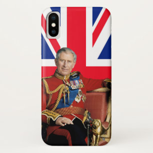 Case-Mate iPhone Case Le roi Charles III avec drapeau britannique