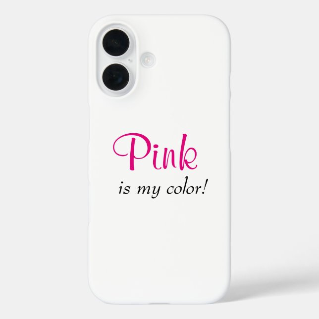 Coques Case-Mate iPhone Le rose est ma couleur Citation Mignonne (Verso)