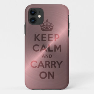 Coque Case-Mate Pour iPhone Le rose métallique gardent le calme et continuent