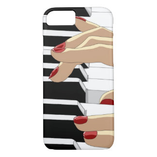 Coque Case-Mate Pour iPhone Le rouge cloue la caisse de l'iPhone 7 de piano