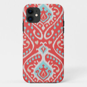Coque Case-Mate Pour iPhone Le rouge élégant chic et l'ikat tribal de