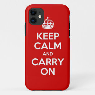 Coques Pour iPhone Le rouge maintiennent calme et continuent le cas