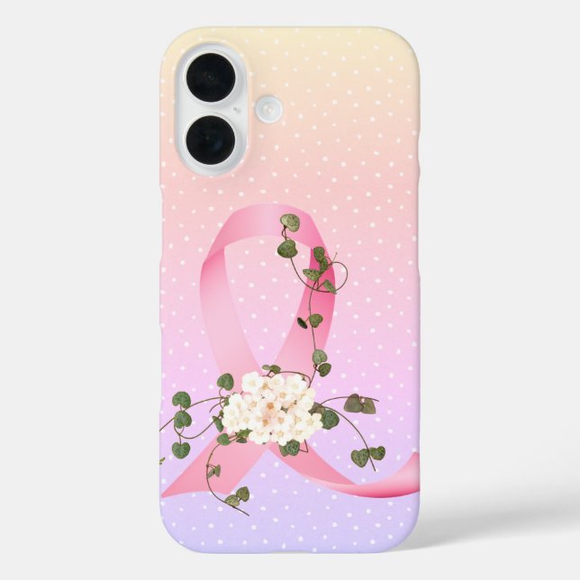Coques Case-Mate iPhone Le ruban rose avec lierre (Verso)