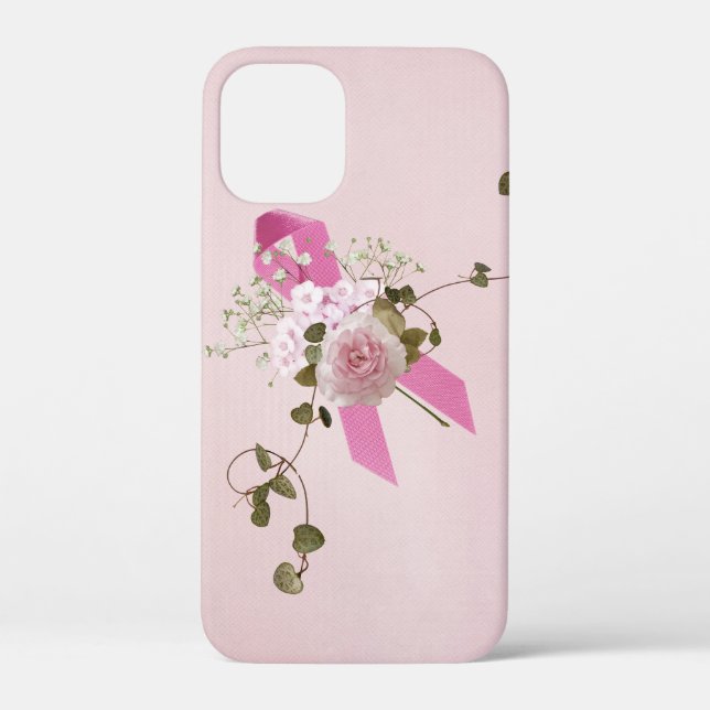 Coques Case-Mate iPhone Le ruban rose avec lierre (Verso)