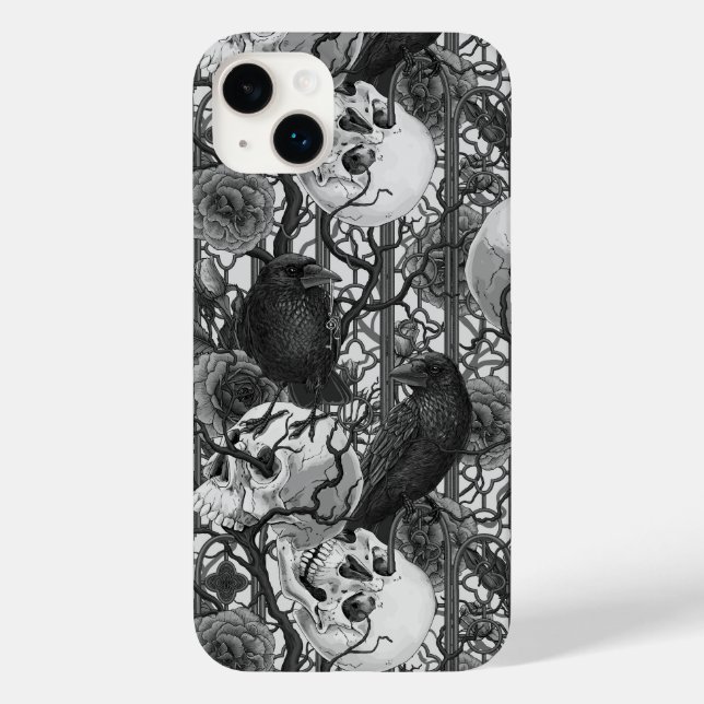 Coques Case-Mate iPhone Le secret de Raven. Illustration gothique sombre e (Verso)