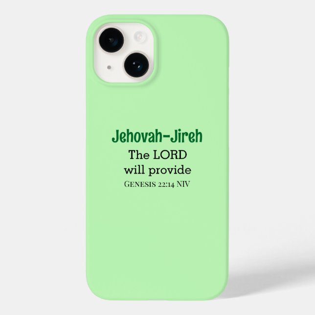 Coques Case-Mate iPhone Le Seigneur Fournira La Bible Verse Vert Lumière (Verso)