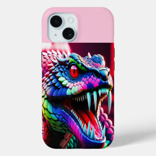Coque Case-Mate iPhone Le serpent de Cobra a des écailles vertes et roses