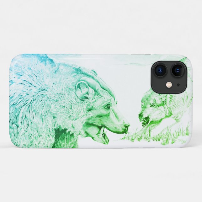 Coques Case-Mate iPhone Le Stand Off (vert) (Dos (Horizontal))