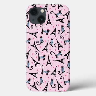 Case-Mate iPhone Case Le style français a habillé le chat avec le motif