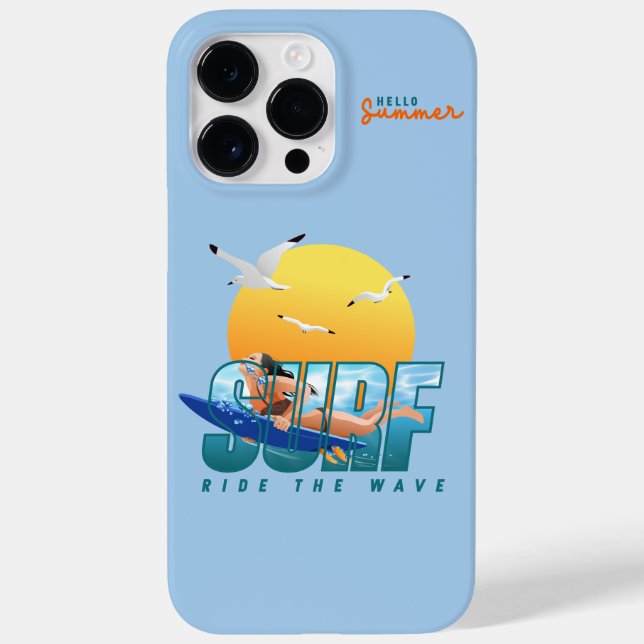 Coques Case-Mate iPhone Le surfeur fait le tour de la vague | (F) (Verso)