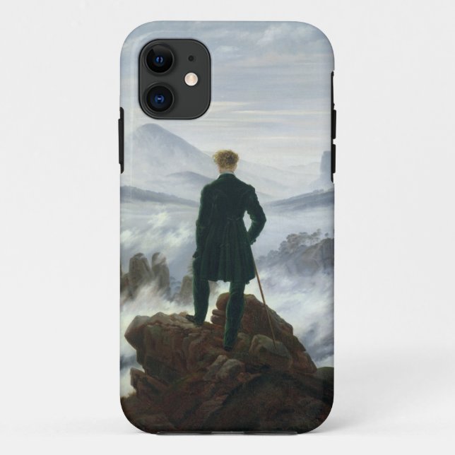 Coques Case-Mate iPhone Le vagabond au-dessus de la mer du brouillard, (Dos)
