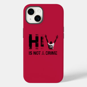 Coque Case-Mate iPhone Le VIH n'est pas un crime - Grunge Red Art