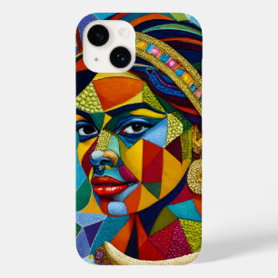 Coque Case-Mate iPhone Le visage de la femme en mosaïque, Mois du patrimo