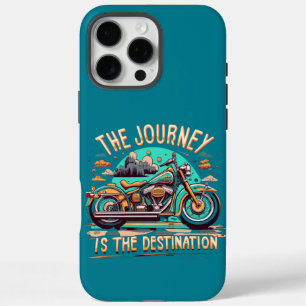 Coque iPhone 16 Pro Max Le voyage est la destination : la moto Vintage