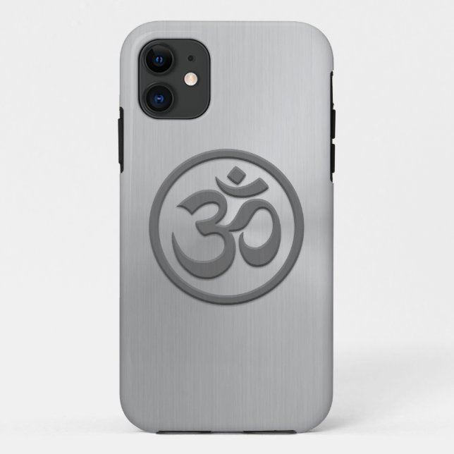 Coques Case-Mate iPhone Le yoga OM entourent avec l'effet d'acier (Dos)
