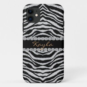 Etui iPhone Case-Mate Le ZÈBRE PERSONLIZED BLING je téléphone le CAS 