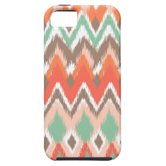 Coques Case-Mate iPhone Le zigzag aztèque tribal de chevron barre le motif (Dos)