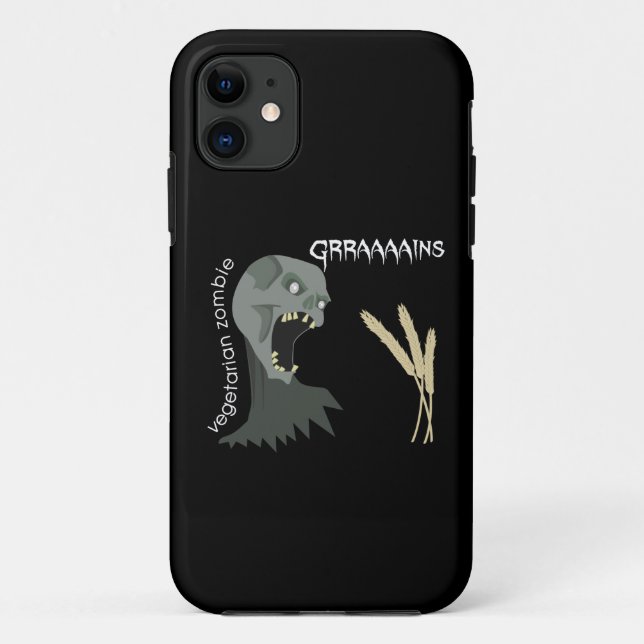 Coques Case-Mate iPhone Le zombi végétarien veut Graaaains ! (Dos)