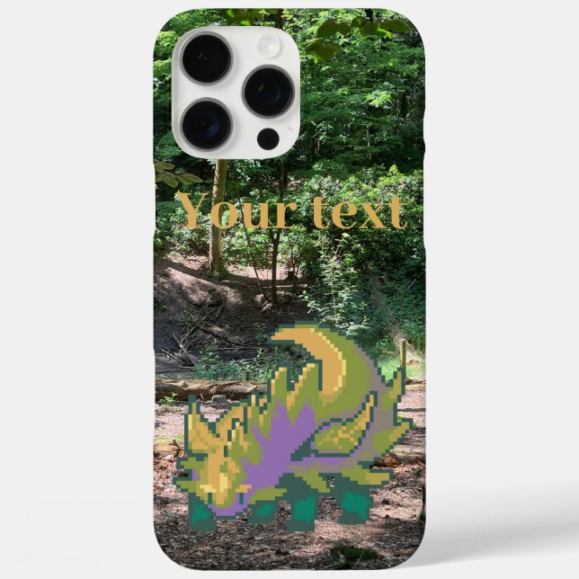 Coques Case-Mate iPhone Leaf dragon in Forrest pixel art (Verso)
