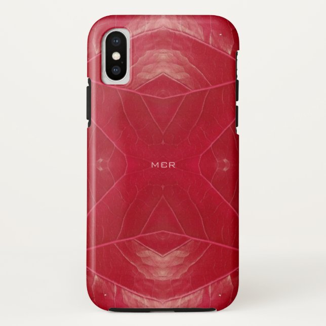 Coques Case-Mate iPhone Leatherette rouge (Dos)