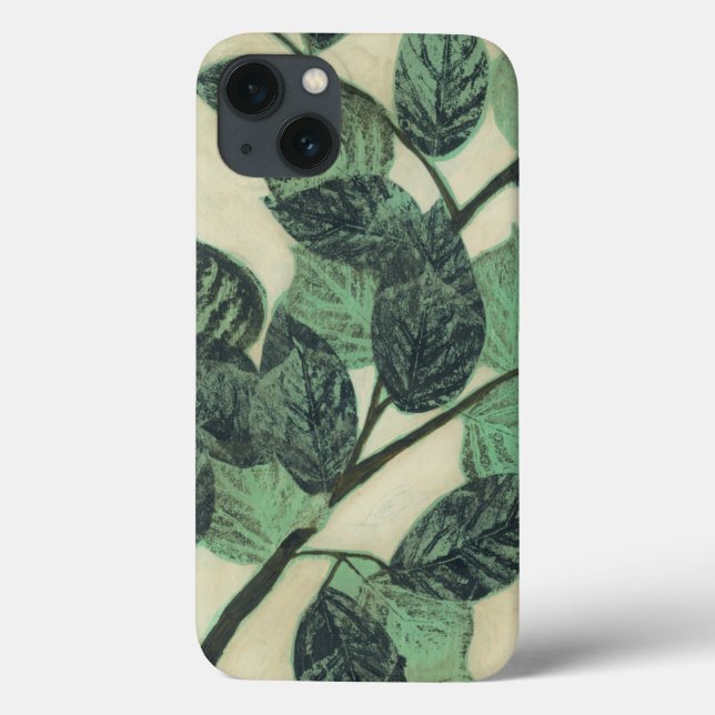Coques Case-Mate iPhone Leaves and Branches on Cream Background (Verso)