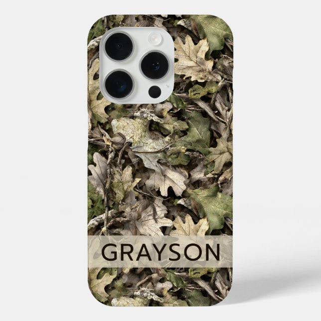 Coques Case-Mate iPhone Leaves Camouflage Personalized (Verso)