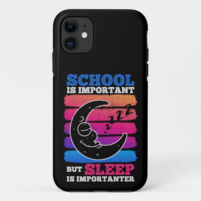 Coques Case-Mate iPhone L'École Est Importante, Mais Le Sommeil Est Import (Dos)