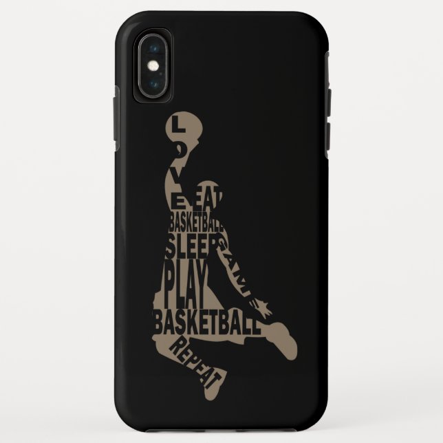 Coques Case-Mate iPhone Lecteur de basketball slunk avec texte intégral (Dos)