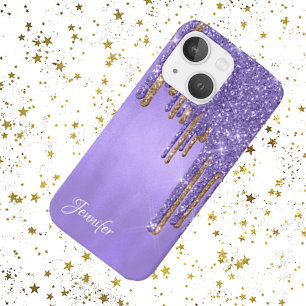 Case-Mate iPhone Case Lecteurs de Parties scintillant violet et or