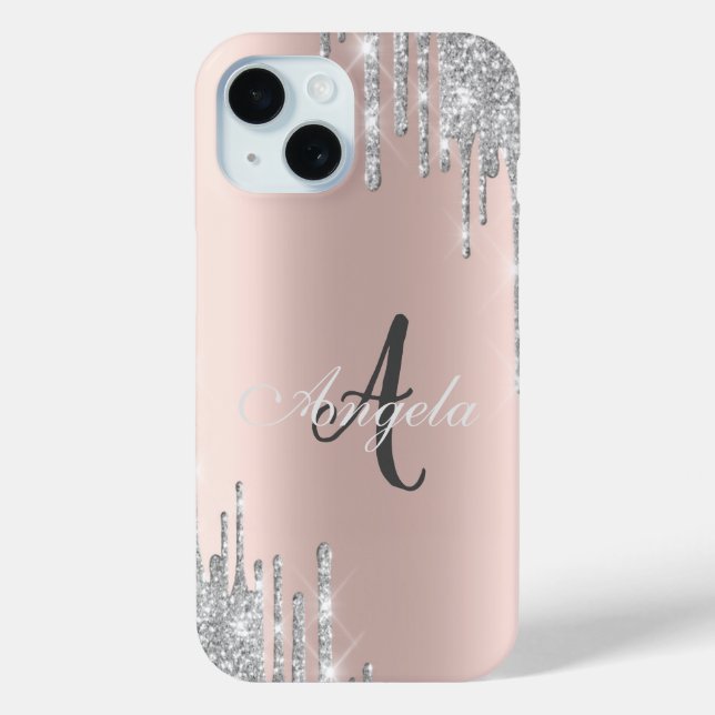 Coques Case-Mate iPhone Lecteurs Parties scintillant argent moderne, Or Ro (Verso)