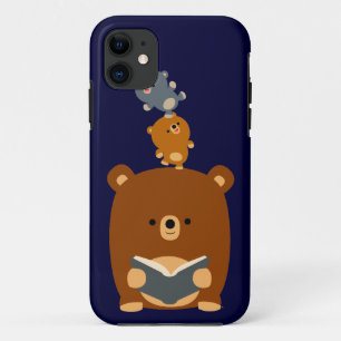 Coques Pour iPhone Lecture de dessin Ours & Cubs iPhone 5 Coque-Mate