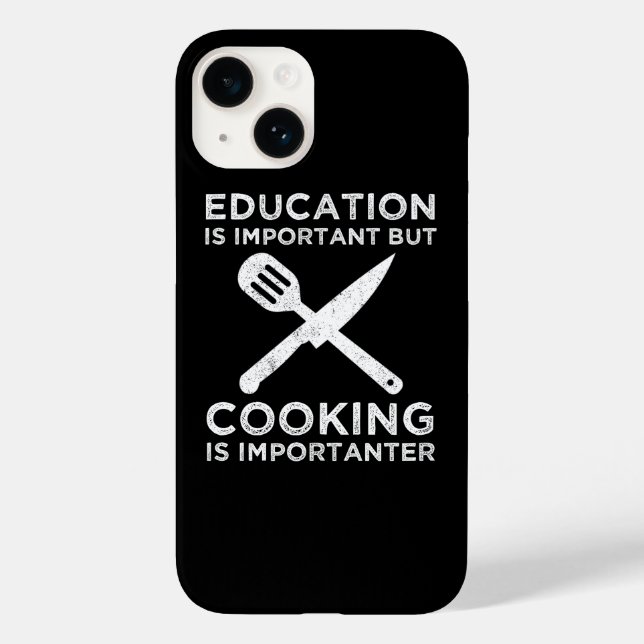 Coques Case-Mate iPhone L'Éducation Est Importante, Mais La Cuisine Est Im (Verso)