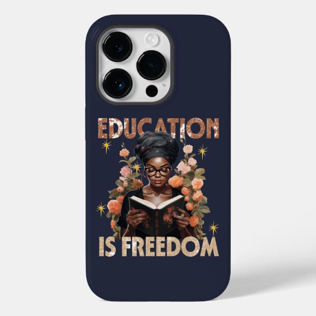 Coques Case-Mate iPhone L'éducation est la liberté Livres enseignants Hist (Verso)