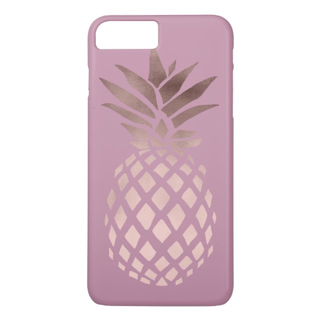 Coques Case-Mate iPhone l'élégant ananas tropical rose d'or blanc chick (Dos)