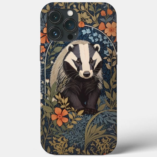 Coques Case-Mate iPhone L'élégant Badger inspiré William Morris (Verso)