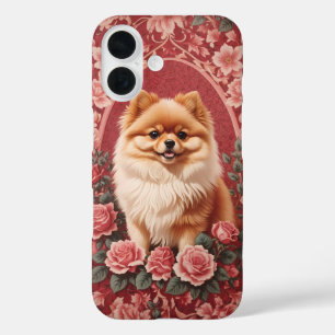 Coque Pour iPhone 16 L'Élégant Chien Poméranien William Morris Inspiré
