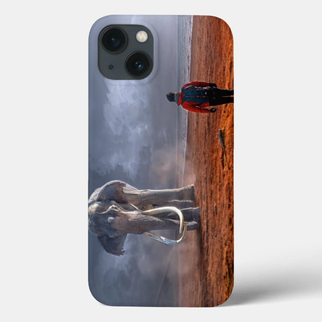 Coques Case-Mate iPhone L'éléphant d'Imaginaire et l'homme (Verso)