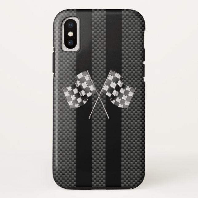 Coques Case-Mate iPhone L'emballage des drapeaux sur le noir barre le (Dos)