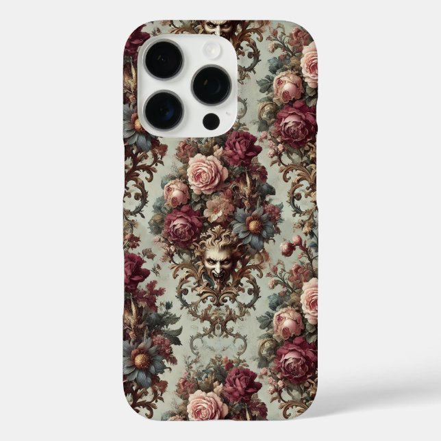 Coques Case-Mate iPhone 🌺 L'émeute à la floraison - Gothique Baroque Flor (Verso)