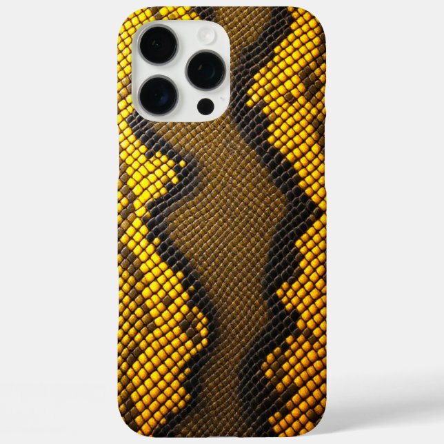 Coques Case-Mate iPhone Lemon Luxe : Conception de serpent jaune (Verso)