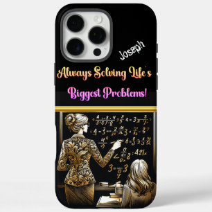 Coque iPhone 16 Pro Max L'enseignant inspire les étudiants en mathématique