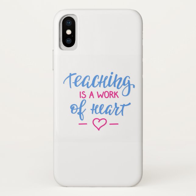 Coques Case-Mate iPhone L'enseignement est un travail de coeur (Dos)
