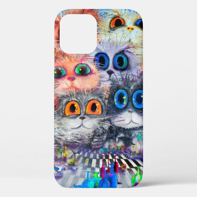 Coques Case-Mate iPhone L'ensemble des portraits de chats arrière - plan a (Verso)