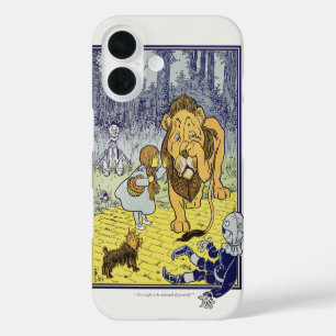 Coque Pour iPhone 16 L'ensorceleuse vintage Dorothée et le Lion peureux