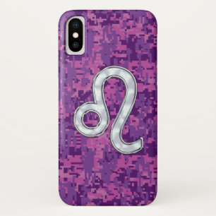 Coque iPhone X Léo Connexion Girl rose Fuchsia Camo numérique