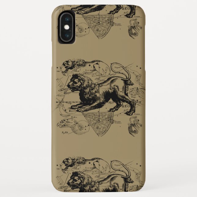 Coques Case-Mate iPhone Leo Constellation Carte Hevelius vers 1690 (Dos)